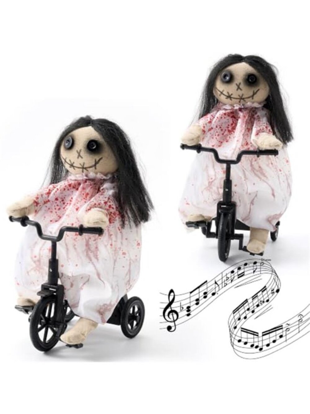 13.5" Halloween Animated Decorations Doll, Scary Haunted House Prop